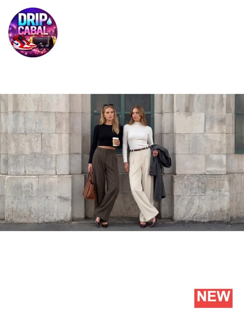 Wide Leg Work Pants High Waisted Flowy Trousers Pleated Pockets Wrinkle-Free
